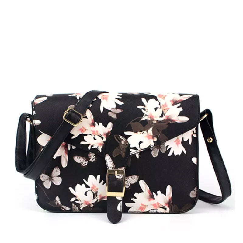 Flower Printed Crossbody Bag