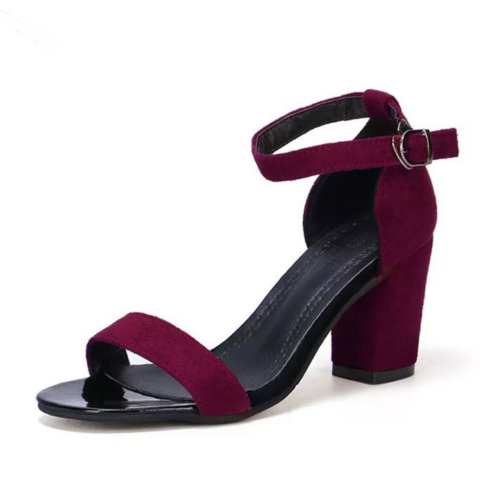 Two Part Block Heeled Sandals
